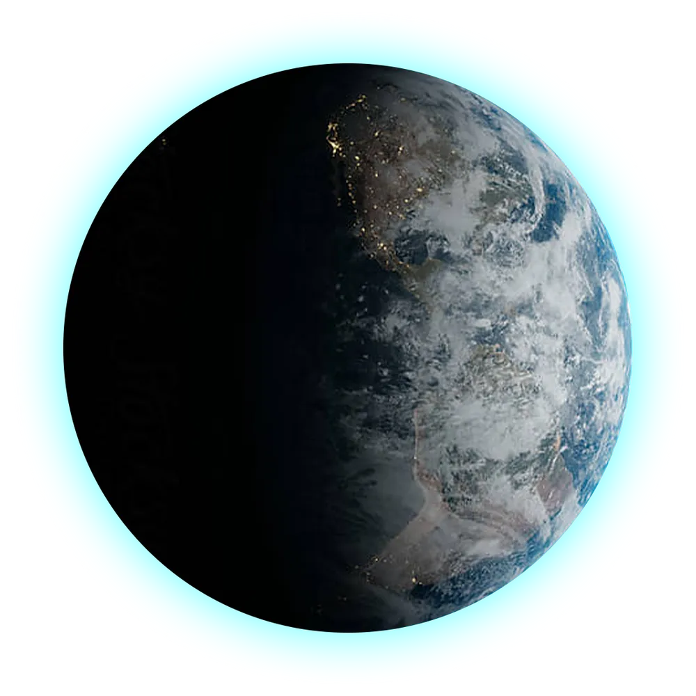 glowing globe
